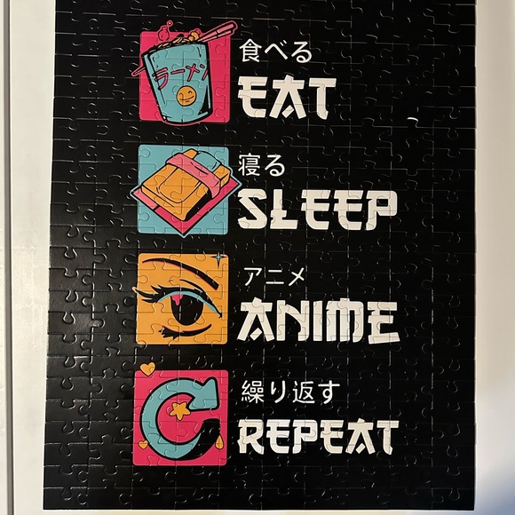 Anime Eat Sleep Repeat Puzzle - Picture 9 of 9